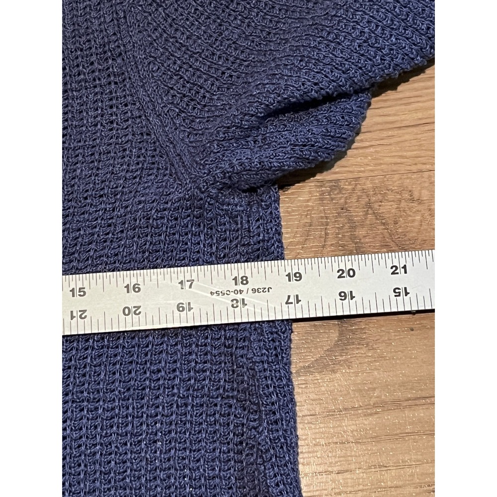 Eileen Fisher Cardigan L Purple Open Front Textured Knit High Low Short Sleeve - Picture 6 of 8
